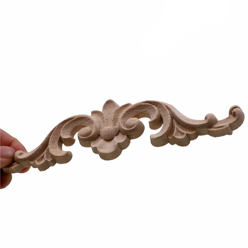 Новое-цельное дерево украшение для дома длинная аппликация шкаф ТВ дверь шкафа