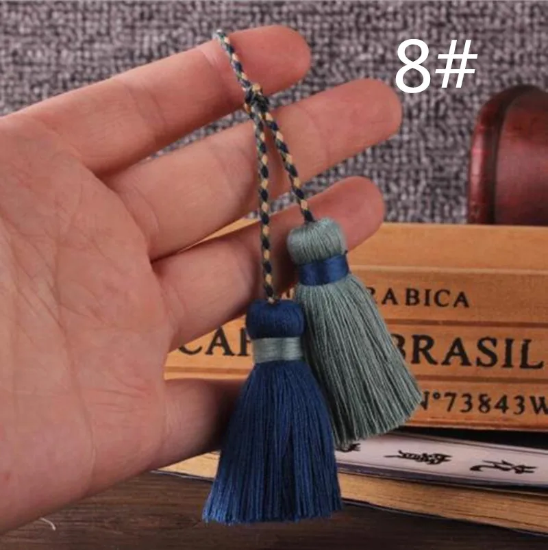 NO1-8-2 pairs(4PCS) DIY 2 пары(4 шт.) хлопок двойной кисточкой Подвески Украшения ручной работы аксессуары для изготовления ювелирных изделий - Цвет: NO1-8-2 pairs(4PCS)