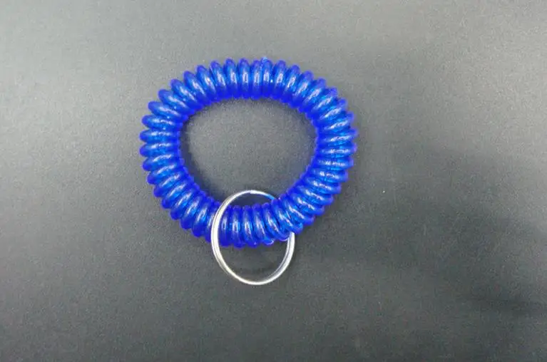 500 шт. тянущиеся спиральные Брелоки для ключей на запястье пластиковые Пружинные