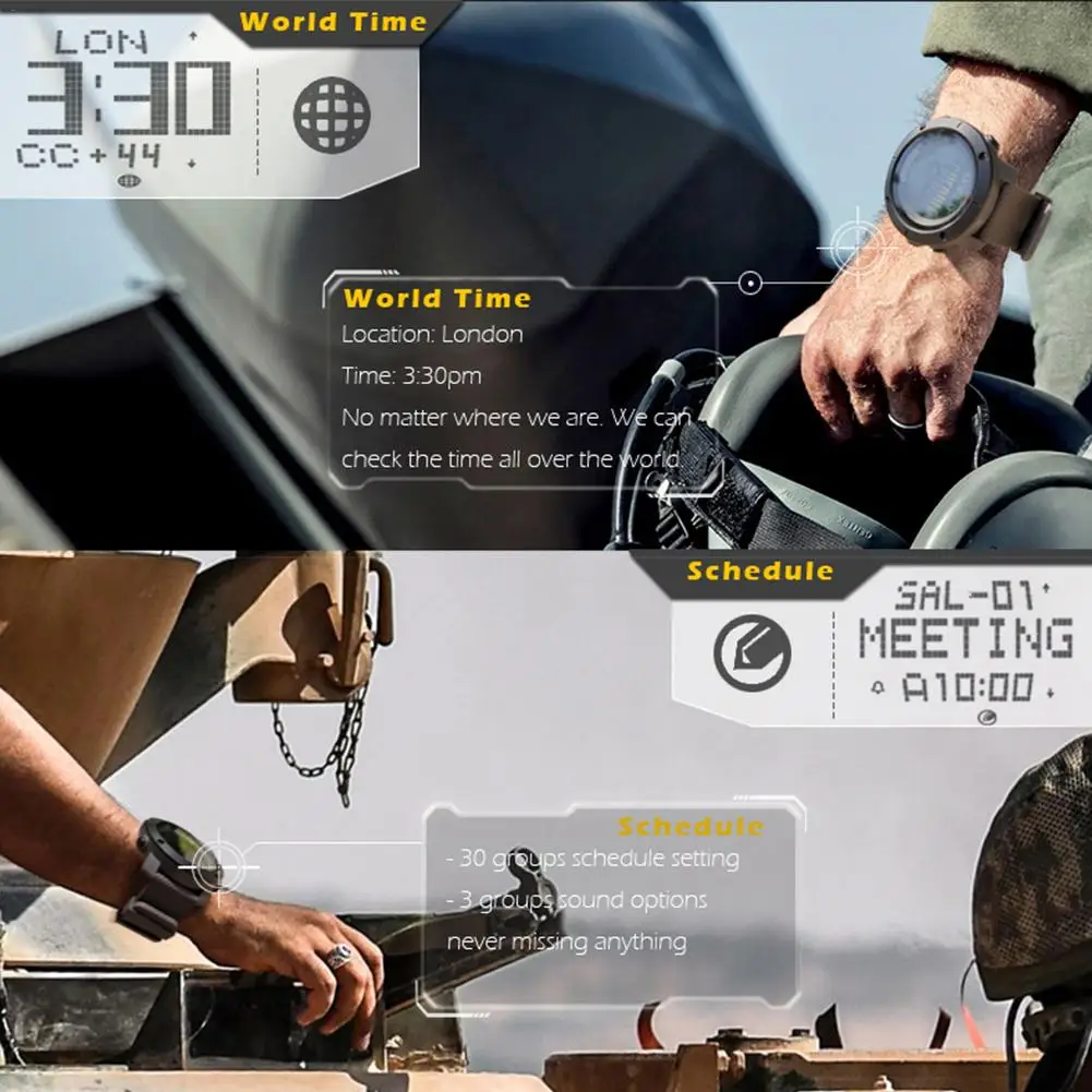 North Edge спортивные умные цифровые часы электронные будильник Профессиональный