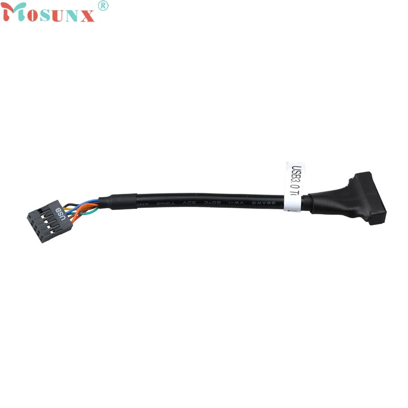 Кабель-переходник Mosunx Simplestone 12 см 19-контактный разъем USB3.0 на 9-контактный USB2.0 для
