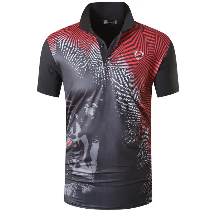 

jeansian Men's Sport Tee Polo Shirts Poloshirts Casual Wear Golf Tennis Badminton Dry Fit Short Sleeve LSL265 Black