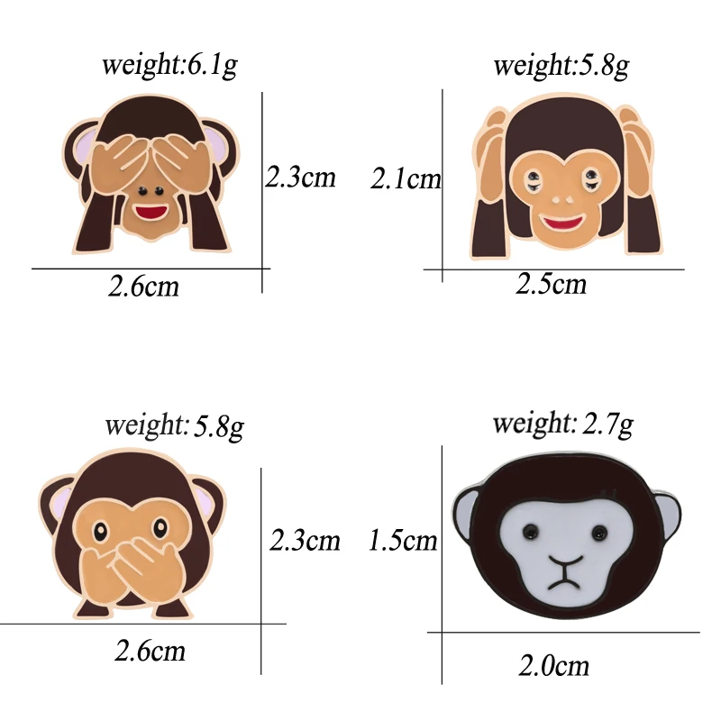 Брошь женская эмалированная в виде животного 4 вида | Украшения и аксессуары