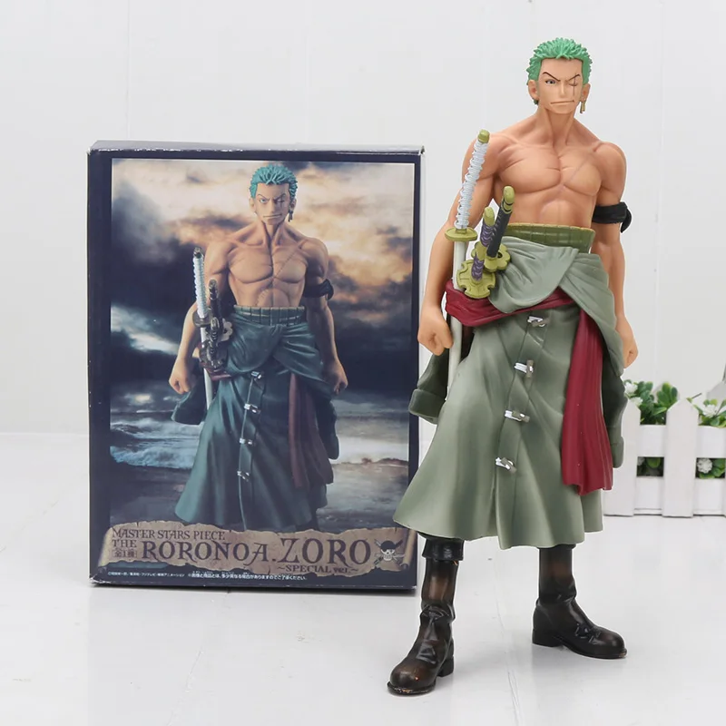 Аниме one piece Figure Roronoa Зоро фигурка битва Версия ренгоку онигири Зоро ПВХ модель куклы 13-26 см игрушки - Цвет: 5837 22cm Zoro box