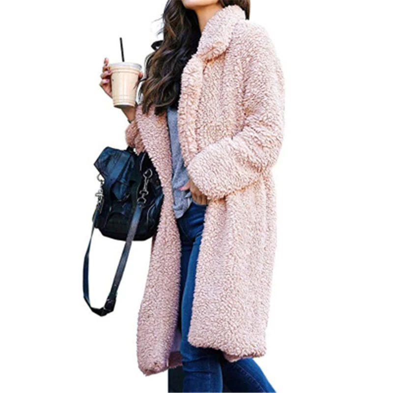 New Autumn Winter Big Size Female Fur Coat Cardigan Casual Large Size Warm Women Fur Jacket Loose Faux fur Outerwear Coats J908