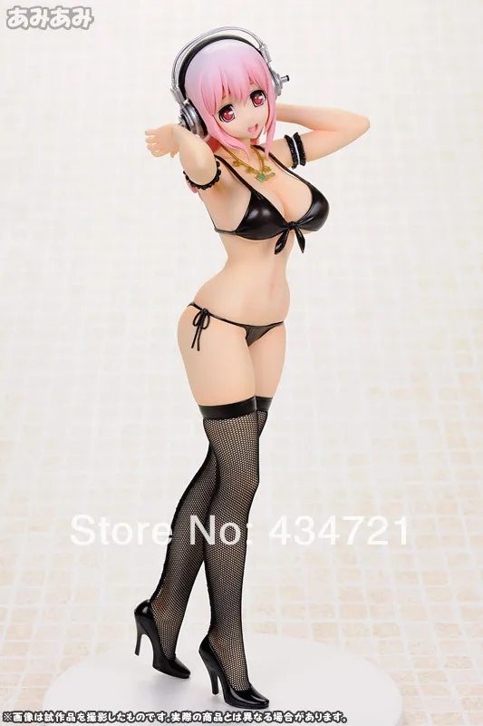 Super Sonico ALPHAMAX SKYTUBE черный 6/1 ПВХ сексуальная фигура 26 см модель купальника