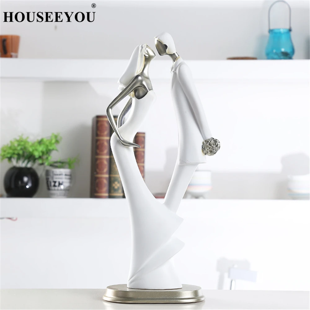 Свадебные статуэтки для влюбленных пар аксессуары домашнего декора украшения