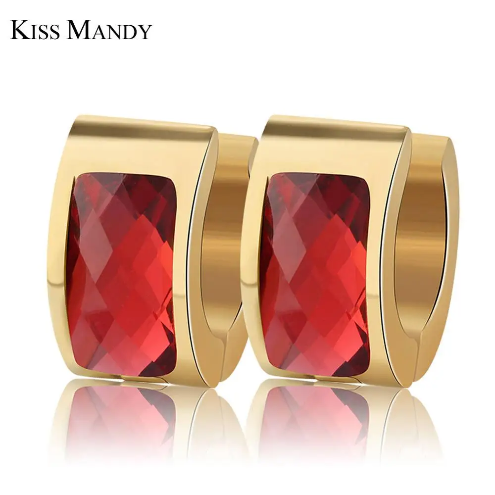 GTE22-R Дизайн KISS MANDY, розовое золото/серебро, крепление для серег из нержавеющей стали, классические серьги-кольца, красивые модные аксессуары FE18 - Окраска металла: GTE22-R