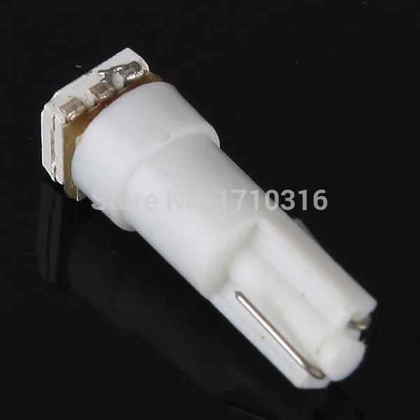 10 шт./лот T5 1 SMD 5050 Светодиодная лампа белый Автомобильный источник света Интерьер