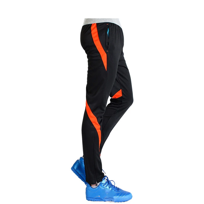 orange 807 Штаны для футбола, мужские спортивные тренировочные штаны, летние детские штаны для бега, тонкие дышащие, размер XXS-4XL - Цвет: orange 807