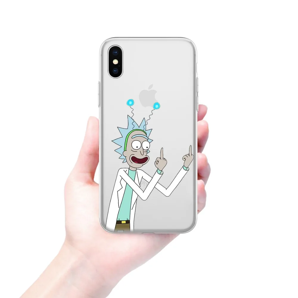 Рик и Морти Cartoo Мягкий силиконовый чехол для телефона Apple iphone XR X XS Max 6 6splus 7 плюс 8 5