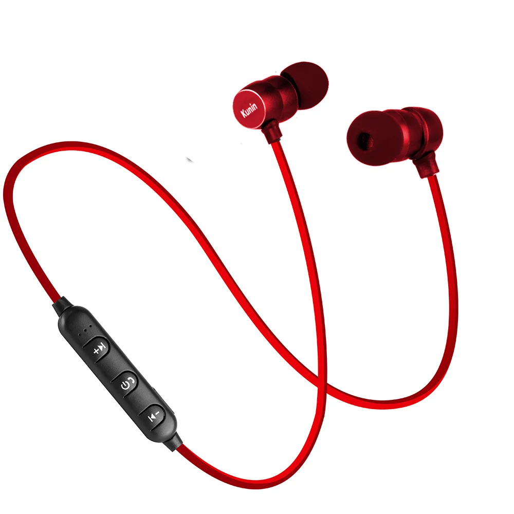 Красный Bluetooth наушники спортивные Bluetooth 5,0 Беспроводные наушники с Bluetooth громкой связи Наушники с микрофоном для huawei Xiaomi samsung - Цвет: Красный