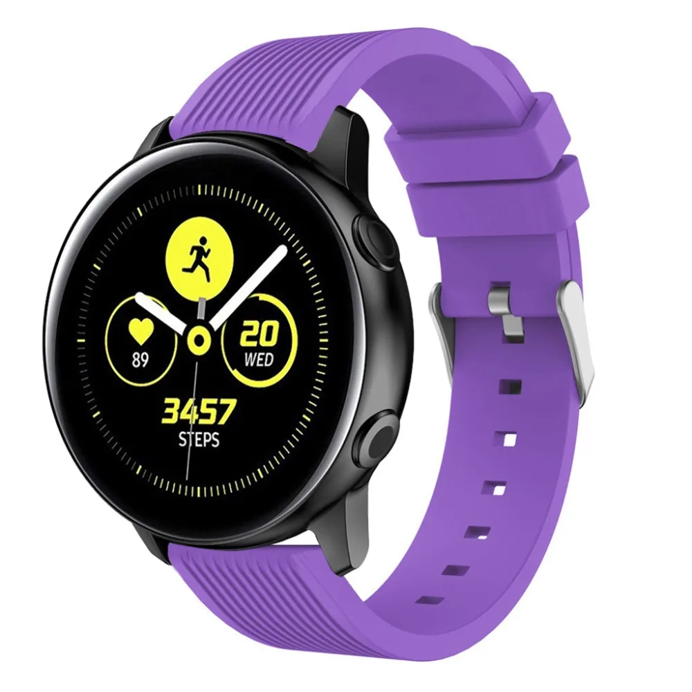 for Samsung Galaxy Watch Active Band Silicone Wristband for Galaxy Watch 46mm Bands Bracelet Watch Strap 20mm Watch Band