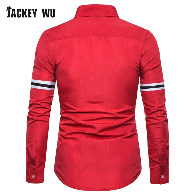 JACKEYWU брендовая повседневная мужская рубашка 2019 корейская мода с длинным рукавом