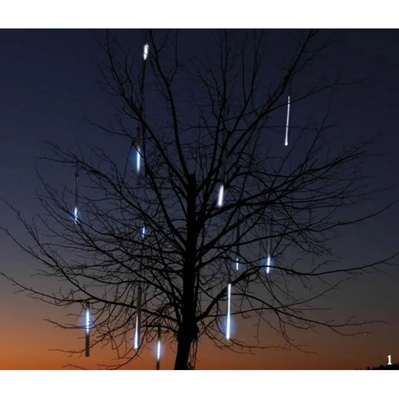 100-240V EU 50CM Romantic Meteor Shower Rain Tubes LED Wedding Garden Decoration String Light White Christmas Tree Lights | Освещение