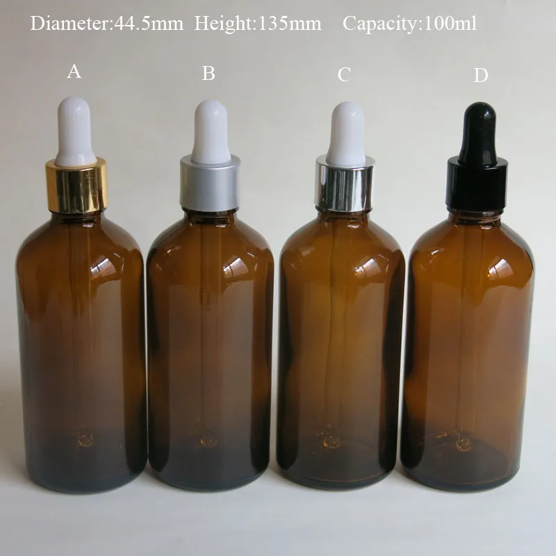 

wholesale 100 Pcs/Lot 100ML Amber Glass Reagent Liquid Pipette Bottle ,glass 100ml Dropper Aromatherapy Empty Bottles Wholesale