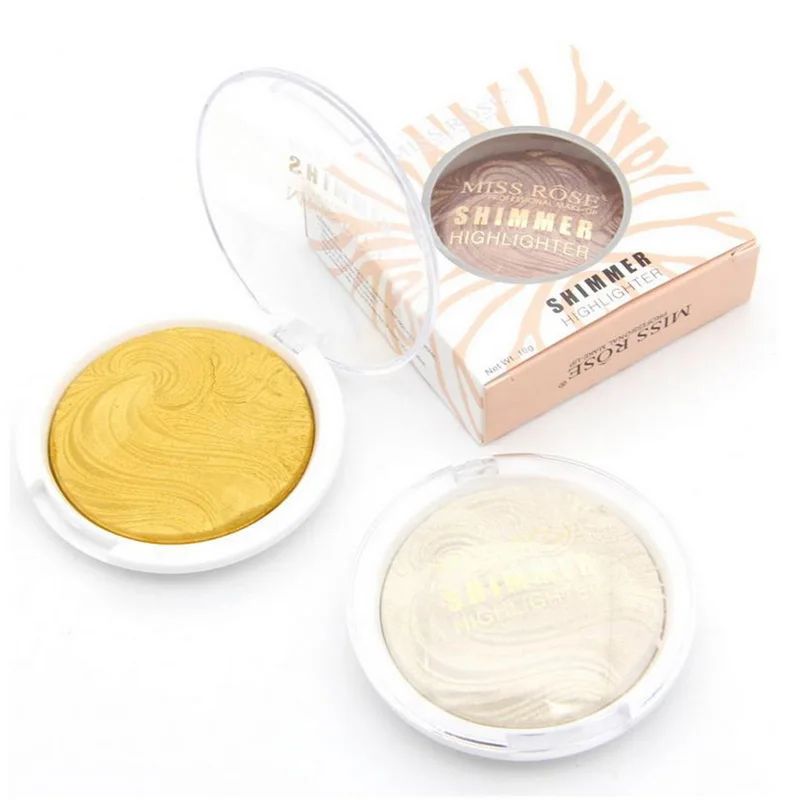 MISS ROSE Бренд сияющий макияж Мерцающий Порошок база хайлайтер осветитель изюминка