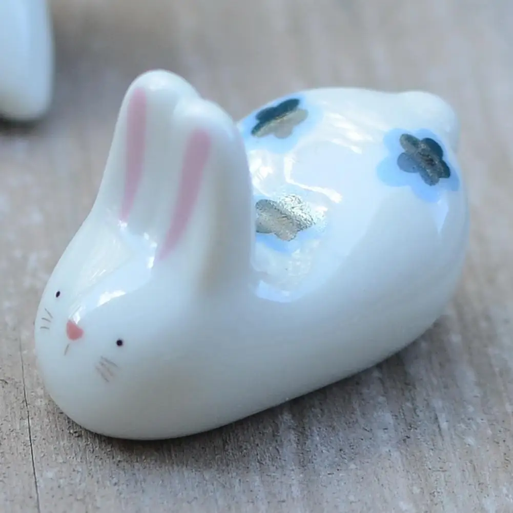 156 rabbit Adeeing 1 шт домашняя Повседневная керамическая палочка для еды с милым мультяшным животным - Color: 156 rabbit