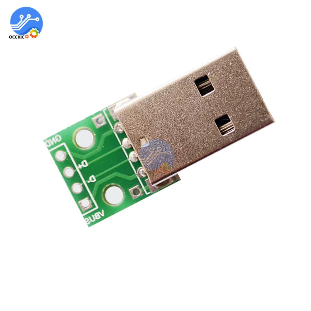 10 шт. USB к DIP адаптеру 4 штифта для 2 54 мм PCB платы папа разъем PBC конвертер Pinboard источник питания DIY Kit|usb supply|usb tousb