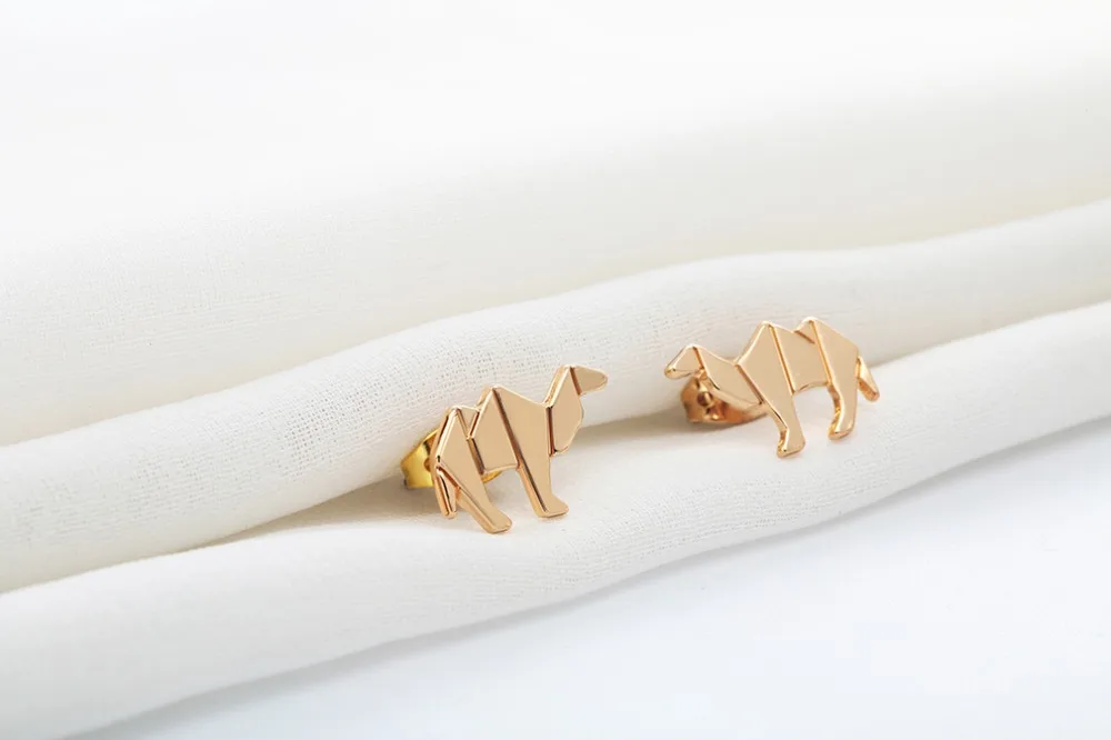 1 пара серьги-гвоздики Kinitial в виде животных | Украшения и аксессуары