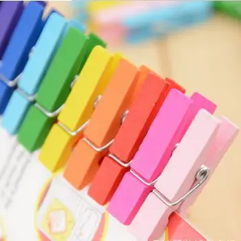 Nova DIY 20 штук Мини Цветной деревянные зажимы одежда фото зажим для бумаги Peg Pin