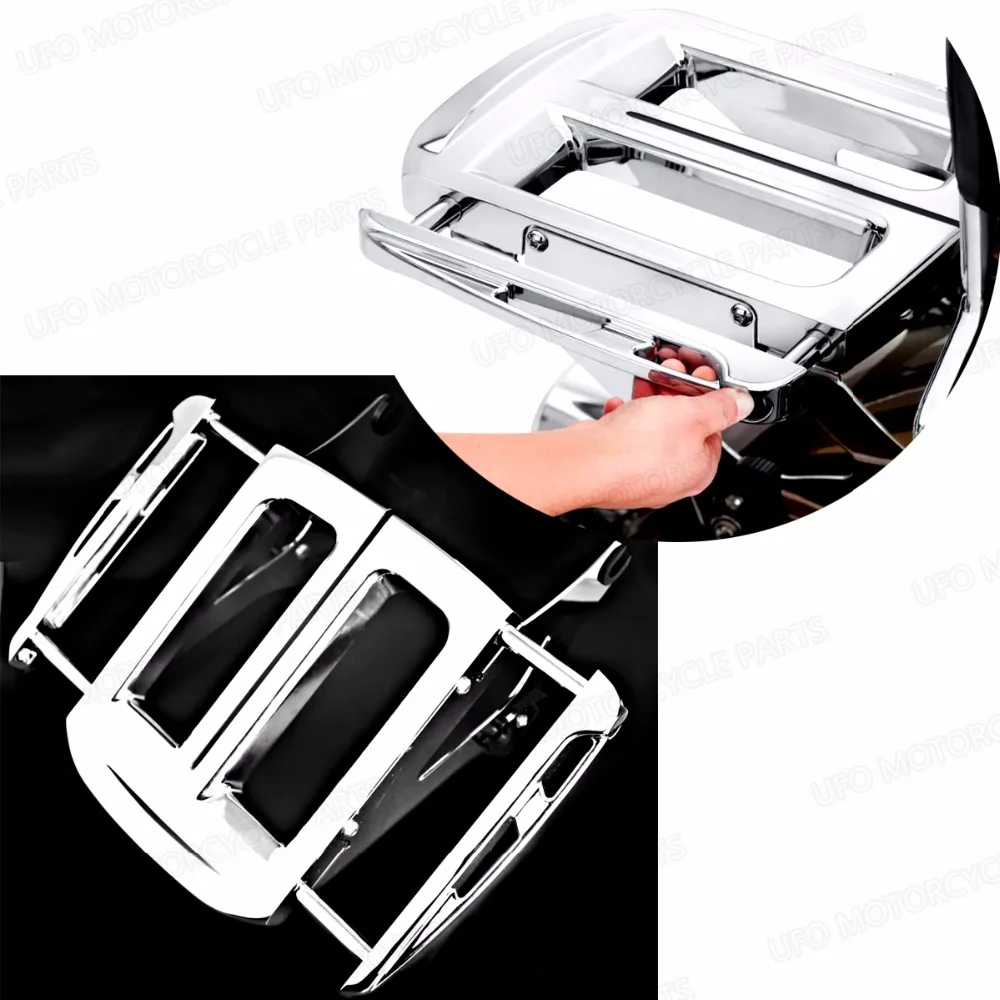 Регулируемая двухсторонняя хромированная багажная стойка для Harley Touring FLHX FLHR FLH/T