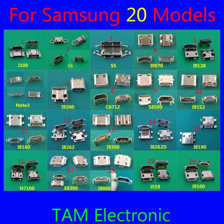 Для Samsung I9200 I9300 S5 note3 I739 N7100 S7562 8262D порт для зарядки телефона Mini Micro USB разъем 7Pin