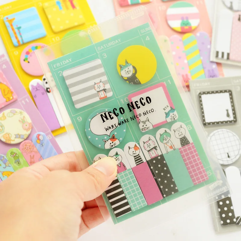 

Cute Creative Arrival Animals Party Memo Pad Weekly Schedule Cartoon Sticky Notes Memo Notepad Post Sticker Stationery Office