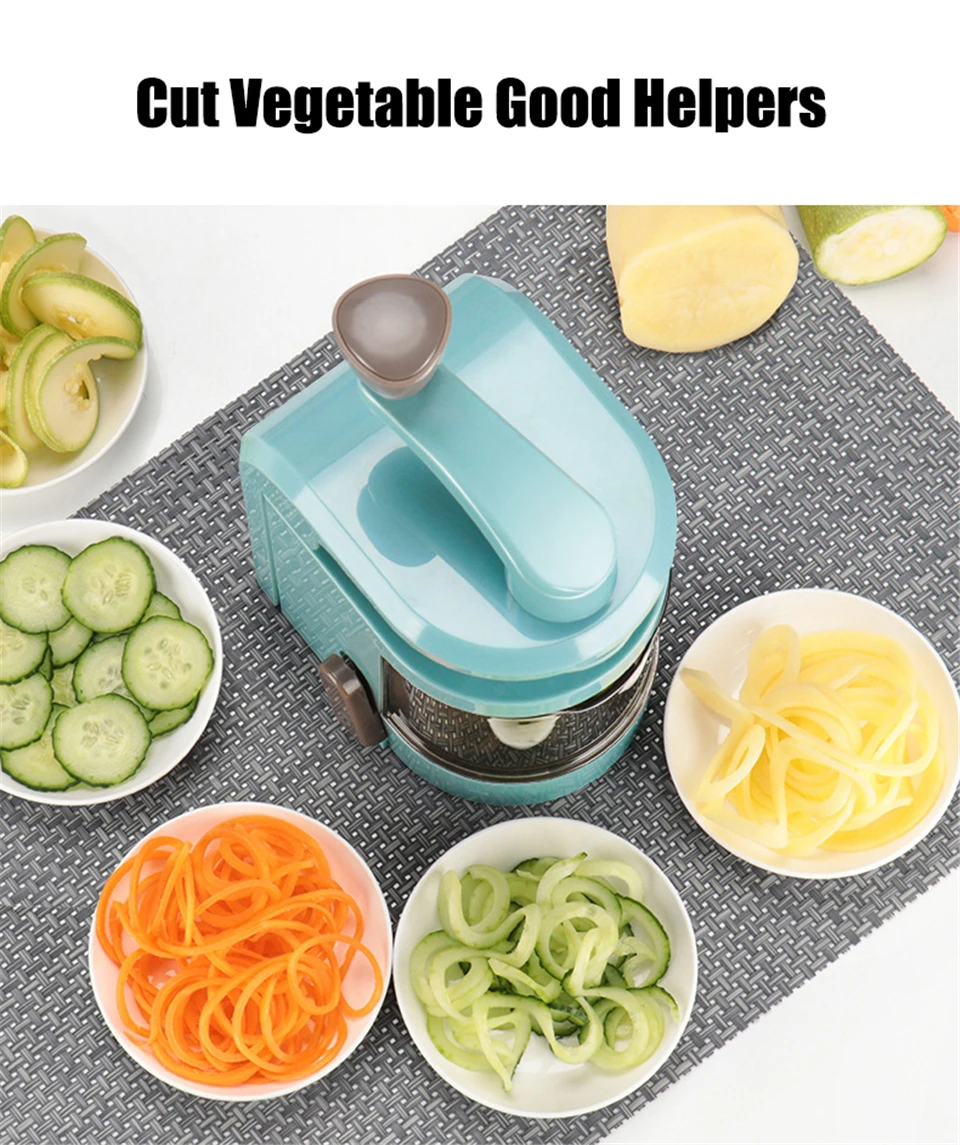 4 лезвия многофункциональный Spiralizer овощей Veggie Паста спагетти картофель Овощной спиральный резак кабачки кухонный инвентарь для тонкой нарезки