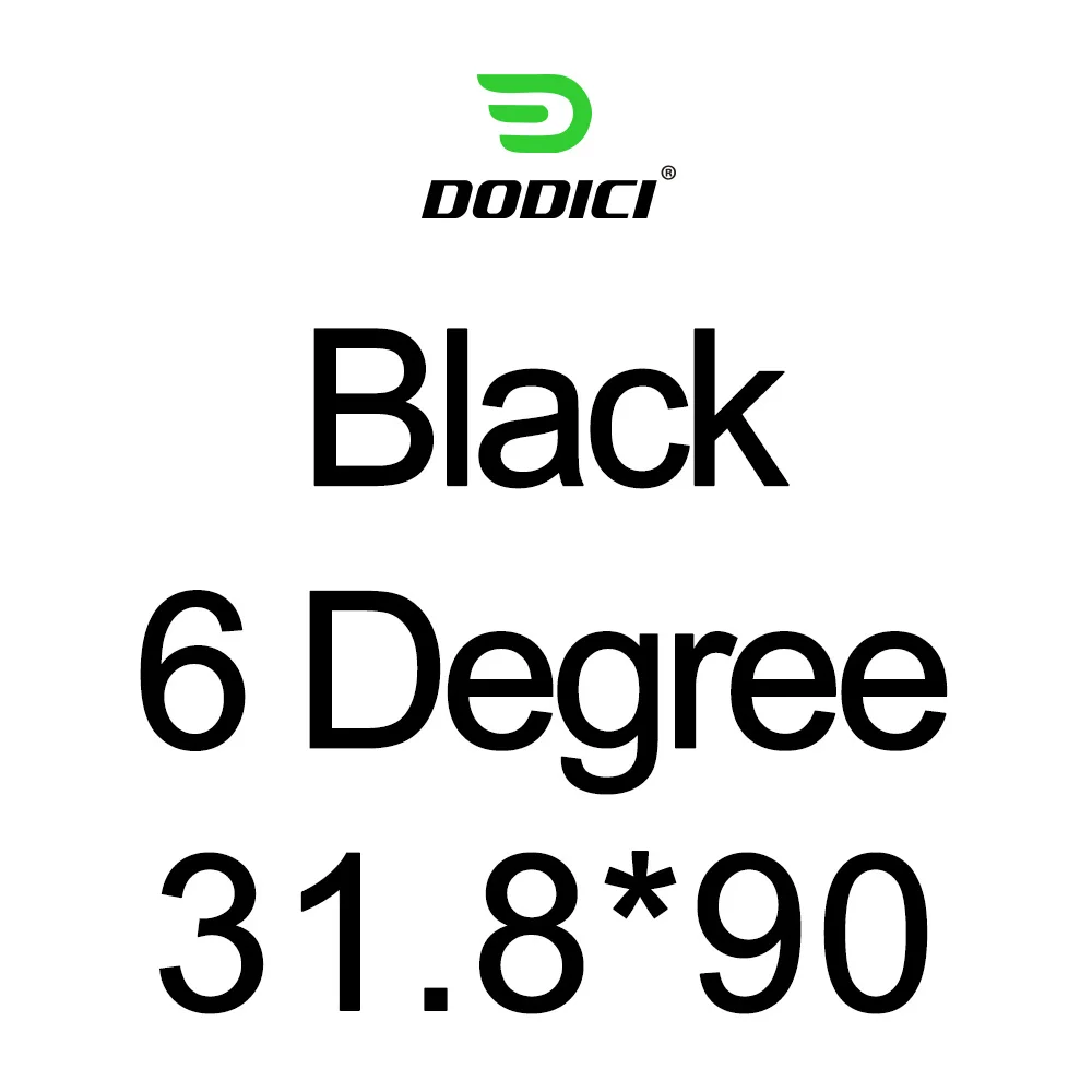 Black 90mm DODICI велосипедный руль из углепластика волокна стержня стержень для дорожного велосипеда MTB углеродный стол 6 градусов жемчуг Краски блеск для губ 31,8*80/90/100/110/120/130 мм - Цвет: Black 90mm