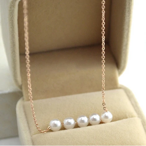 Новый дизайн покрытие золото серебро Имитация Жемчуга ключицы цепи Чокеры