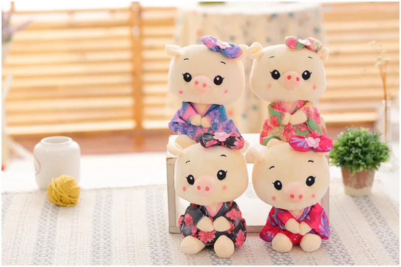 20 см Kawaii японская свинья кимоно KT cat плюшевые куклы игрушки hello kitty творческий детский подарок на день рождения