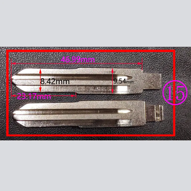 15 Обычные полные автомобили#02# 31B#15#1#27#5#129 складной ключ для ключа автомобиля embryo замена головки ключа полотно дистанционного ключа - Цвет: 15