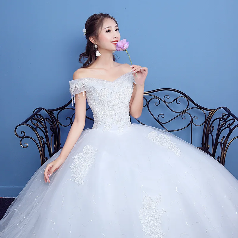 Роскошное бальное платье inofinn свадебное с кружевом винтажное Vestido De Novia Princesa