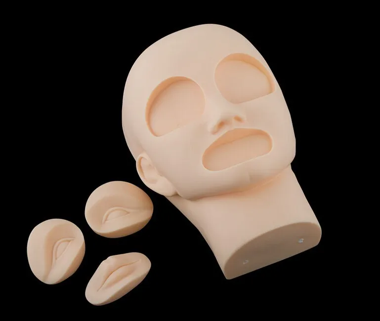 Высокое качество 3D для практики перманентного макияжа манекен голова с 2 шт глаза+ 1 шт губ Татуировки