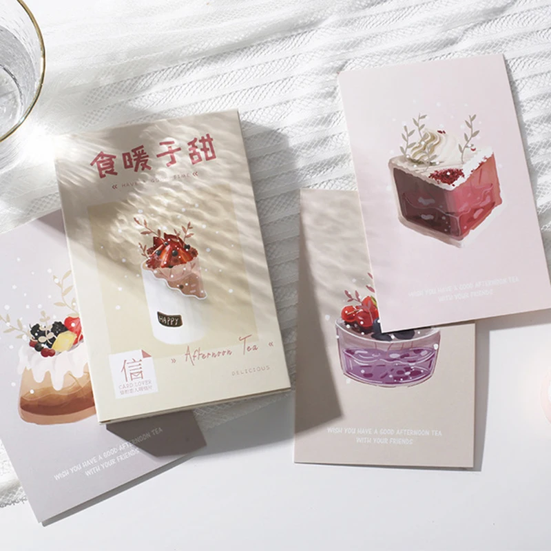 30 шт./компл. высококлассная бумага поздравительная открытка Набор Поздравительных Открыток девушка напиток ваза кактус Офис школа набор карандашей креативный