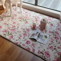 romantic floral room floor matssweet rose print carpets for living room moderndesigner shabby style flower rug decorative