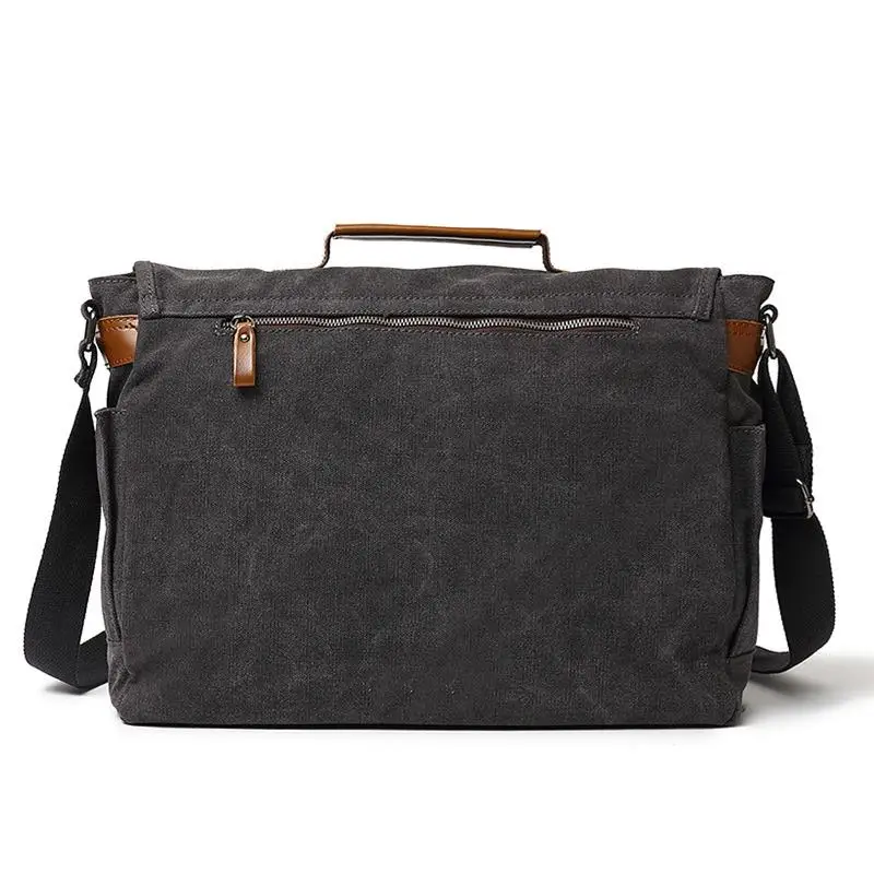 Мужские однотонные холщовые сумки-мессенджеры вместительные сумки через плечо