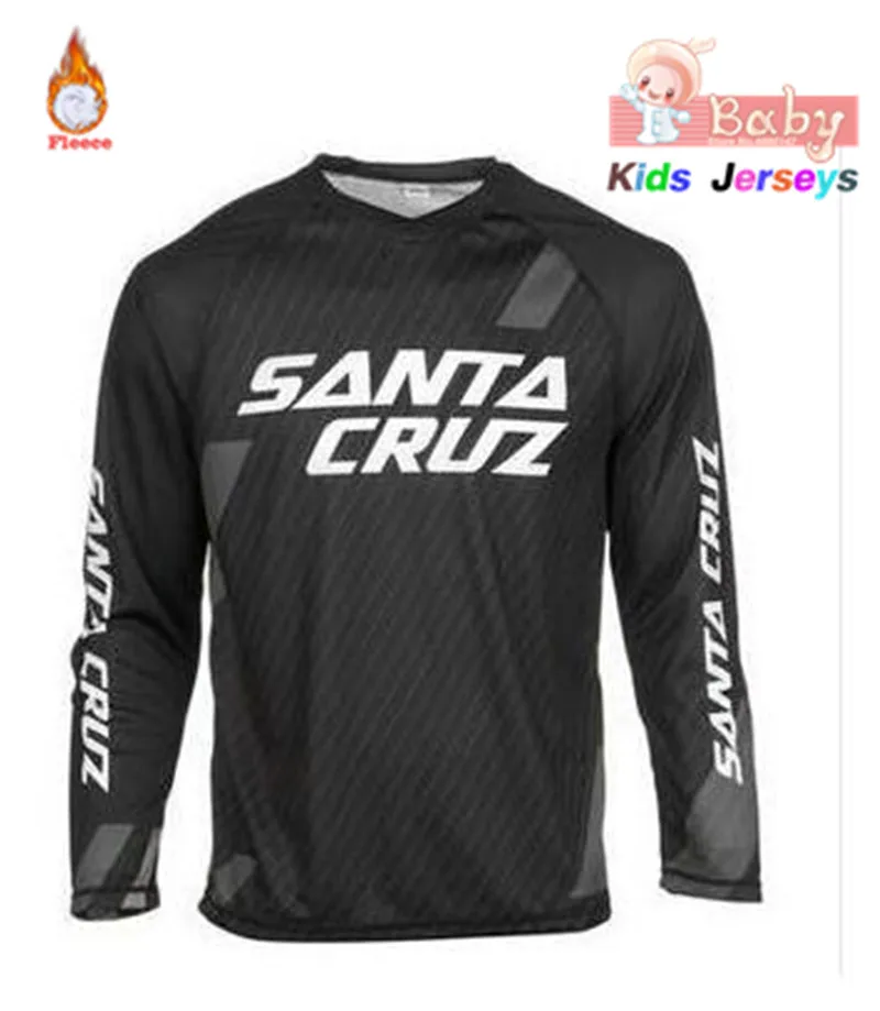 

Детская зимняя теплая флисовая футболка для езды на внедорожном велосипеде, 2019