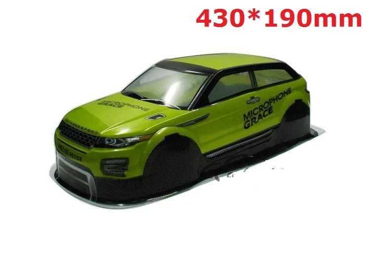 Зеленый Новейший 1/10 rc автомобильный Корпус Корпуса для 1:10 гоночного автомобиля 94111 Ширина: 190 мм/195 мм несколько вариантов - Цвет: Зеленый