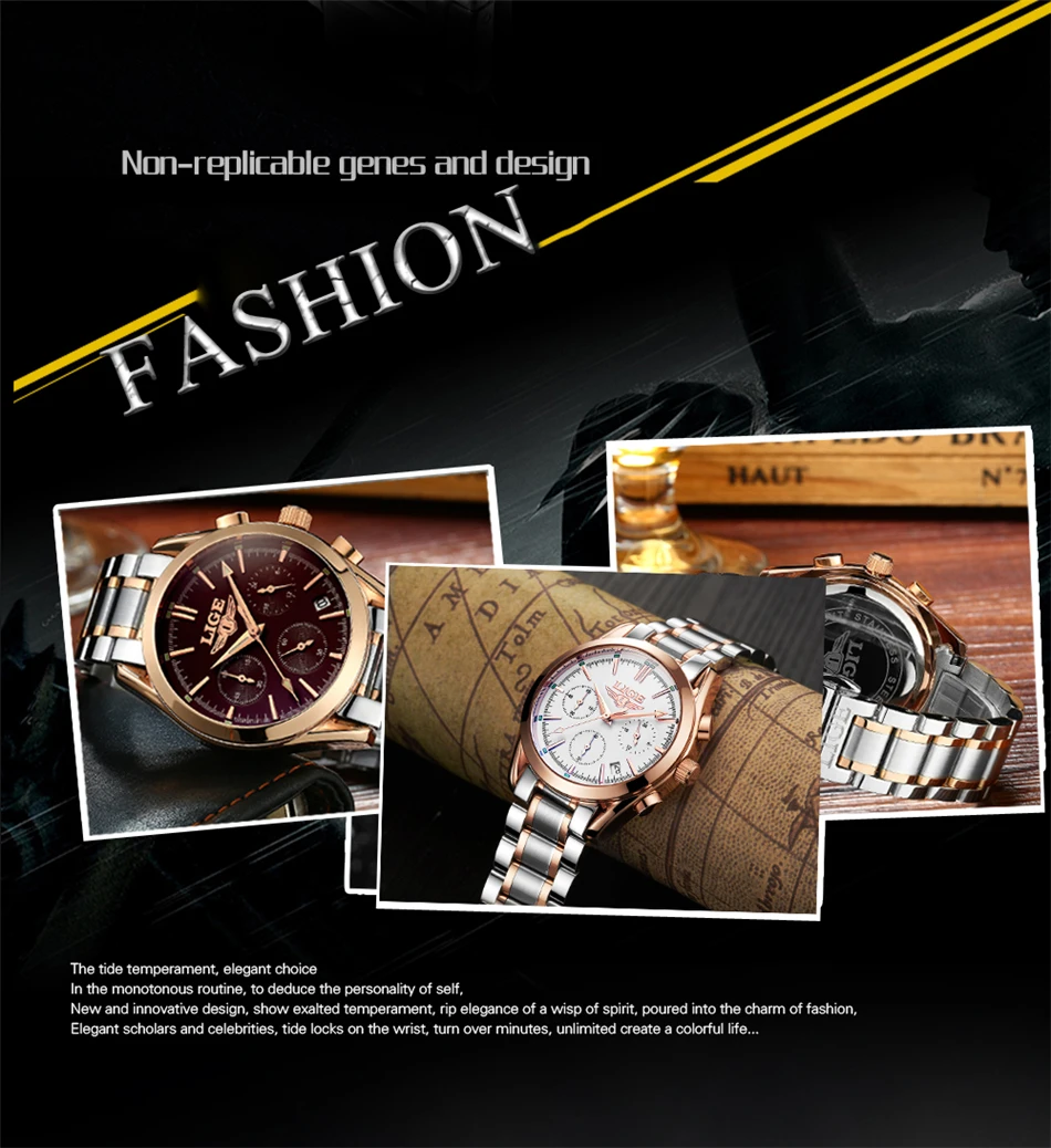 Reloj Hombre LIGE, модные спортивные мужские часы с хронографом, Топ бренд, Роскошные военные кварцевые часы, мужские часы
