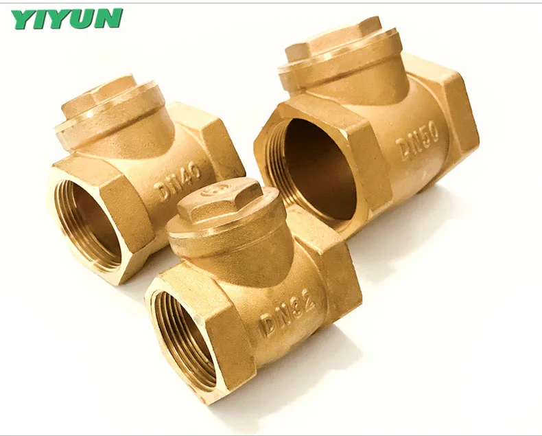 YIYUN горизонтальный латунный обратный клапан 1/2 &quot3/4&quot 1 &quotмедный один внутренняя