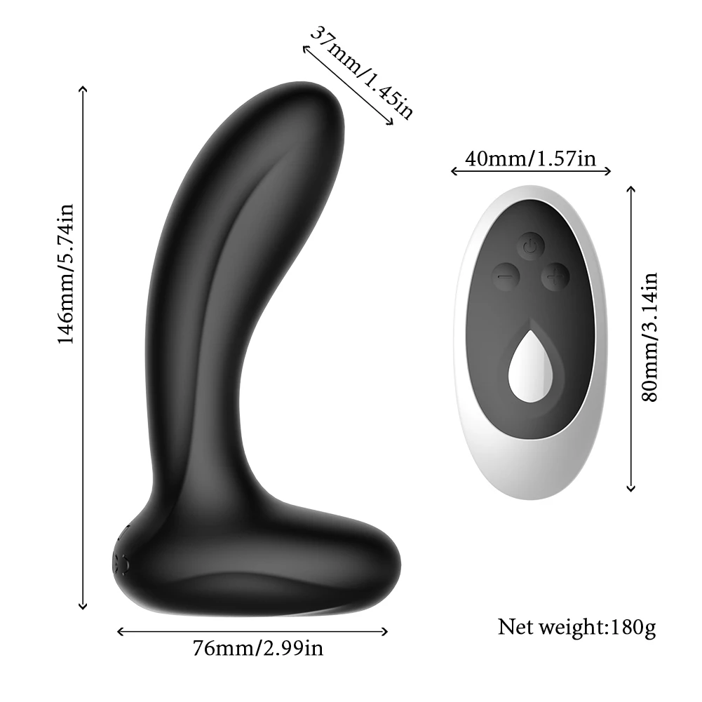 Male Vibrating Prostate Massager 10 Speed Dildo Vibrator G Spot Stimulator Wireless Remote Anal Sex Toy for Gay Men | Красота и