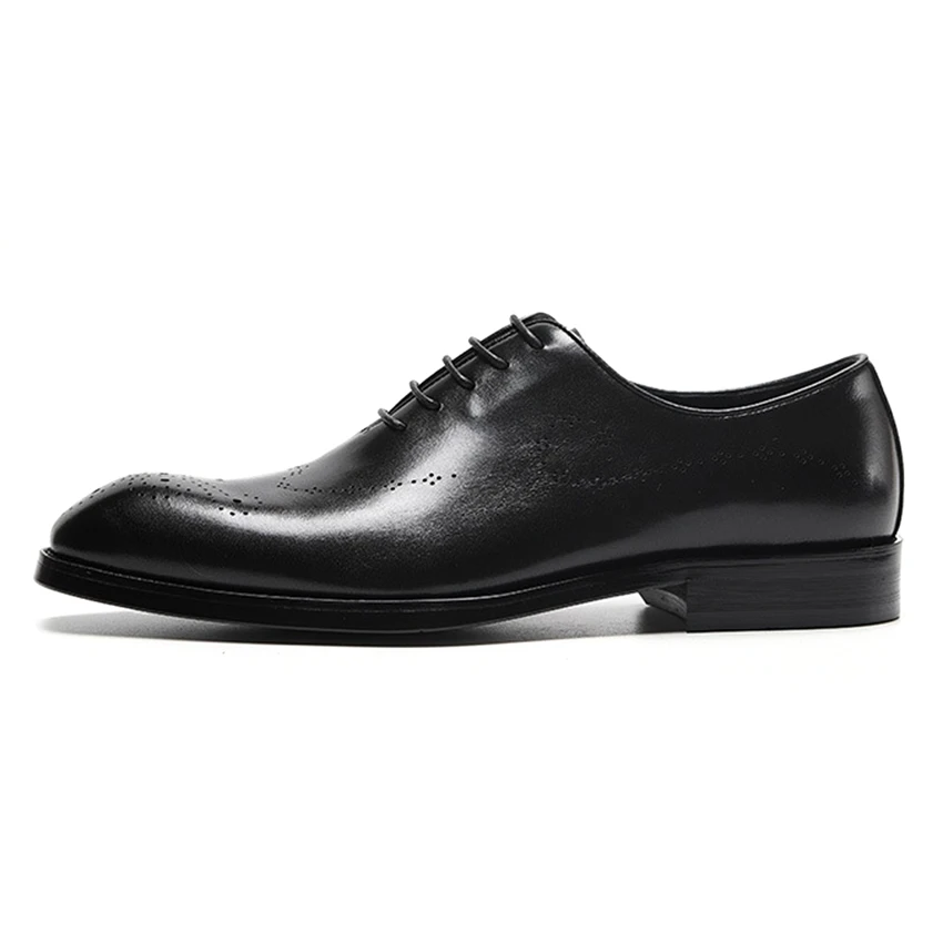 Summer Designer Genuine Leather Formal Breathable Brogues Shoes Square Toe Men's Handcrafted Medallion Oxfords For Male SG194 | Обувь