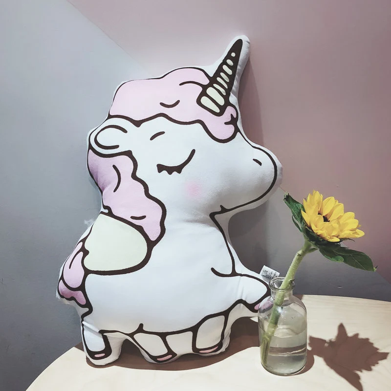 10 14 видов 45 см мультфильм 3D печатных плюшевые игрушки подушки, единорог, кактус, кролик, утка, домашний диван украшения подушки, подарок на праздник - Цвет: 10