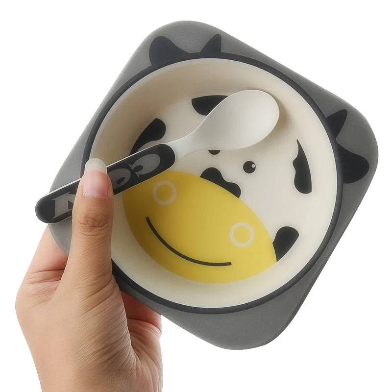 5 шт./компл. набор для кормления ребенка с чашей вилки ложка чашка посуды из