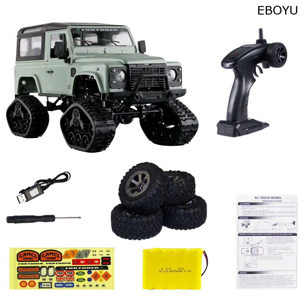 Green without Cam EBOYU FY003AB WiFi 2,4 Ghz 1/16 4WD зимние шины грузовик внедорожник RC грузовик+ внедорожные шины WiFi FPV 0.3MP камера классический ретро RTF - Цвет: Green without Cam