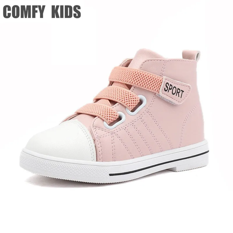 COMFY KIDS Sneakers Shoes For Children's Girls Artificial PU Leather Casual Fashion Flat With Boots Kids | Детская одежда и