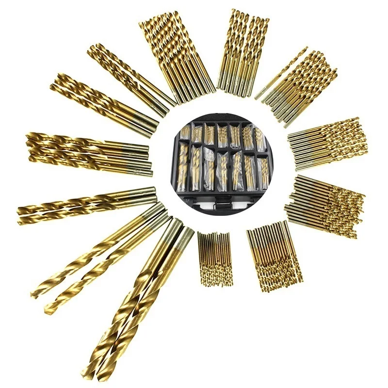 

99pcs/Set Twist Drill Bit Set Saw Set HSS High Steel Titanium Coated Drill Woodworkin Tool 1.5-10mm For Cordless Screwdriver