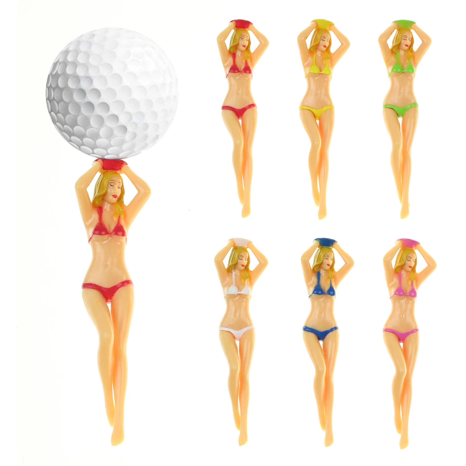 CRESTGOlf женские пластиковые аксессуары для гольфа 6 шт./упаковка размер 76 мм (3 дюйма)